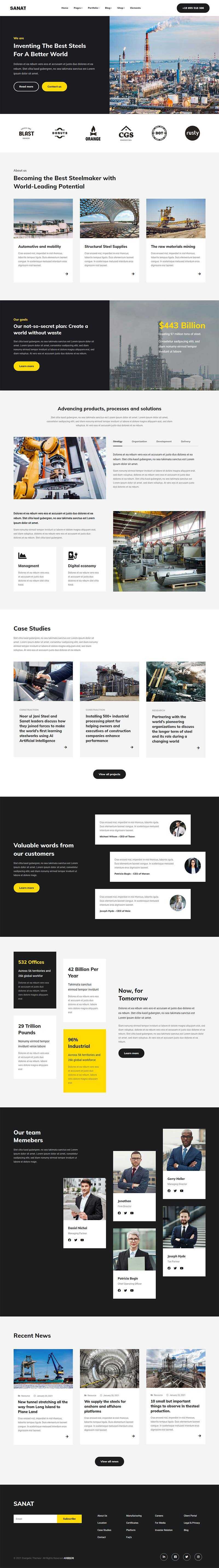 bootstrap重工业集团企业官网html5模板 - 项目资源网 - 项目资源网