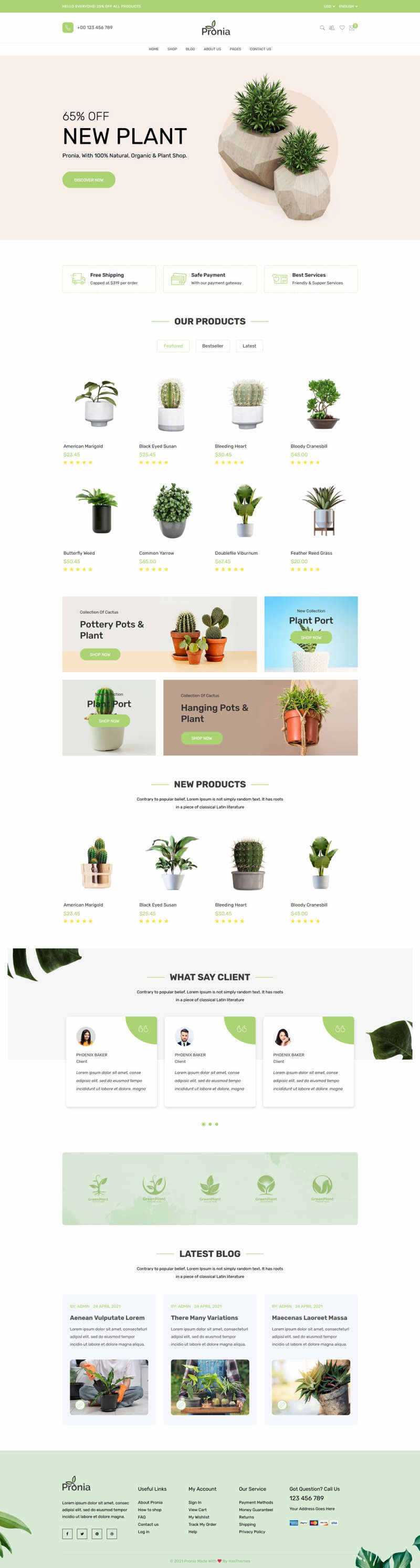 Bootstrap响应式盆栽植物商城网页模板 - 项目资源网 - 项目资源网