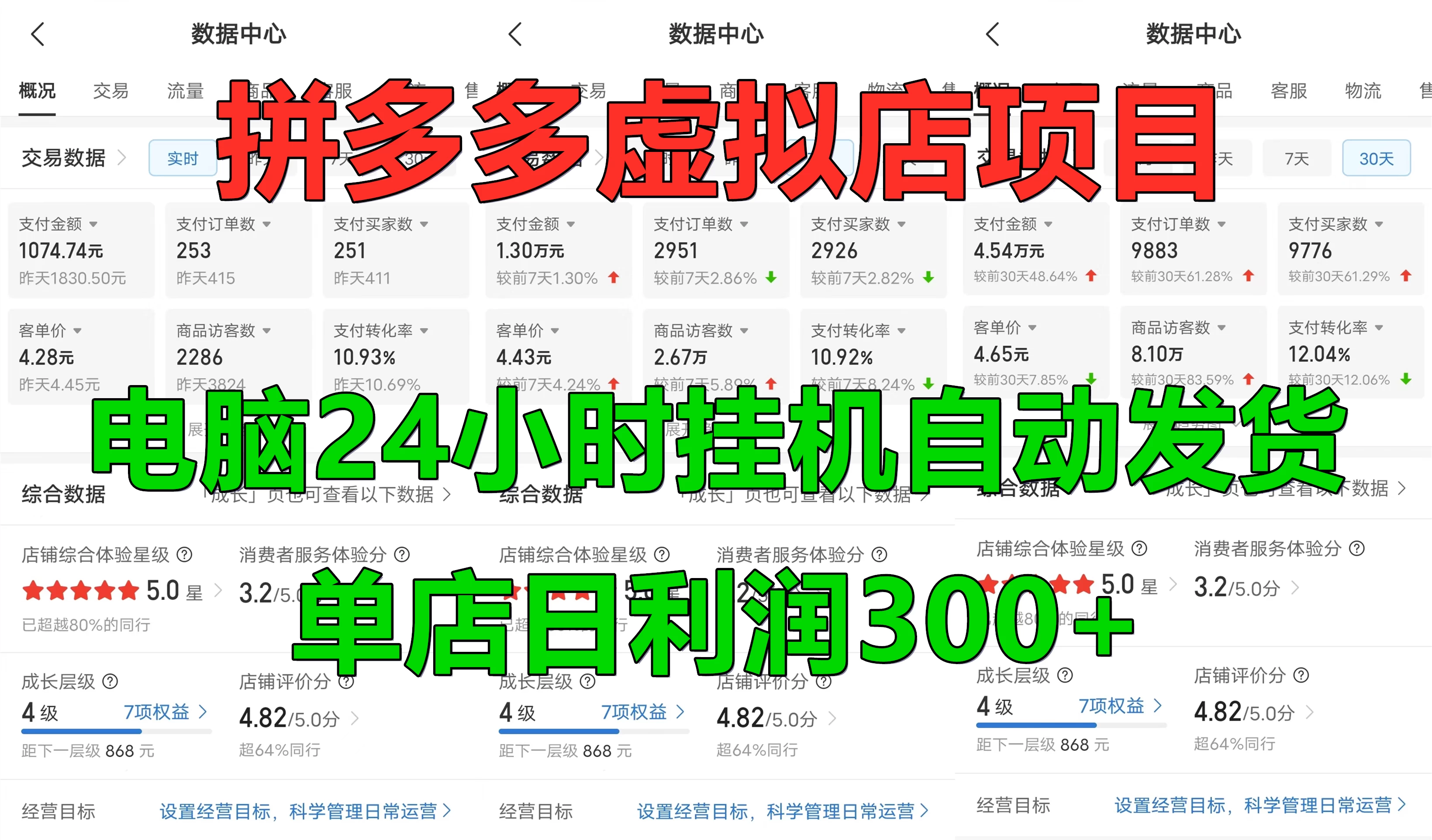拼多多虚拟店项目，电脑挂机自动发货 - 项目资源网 - 项目资源网