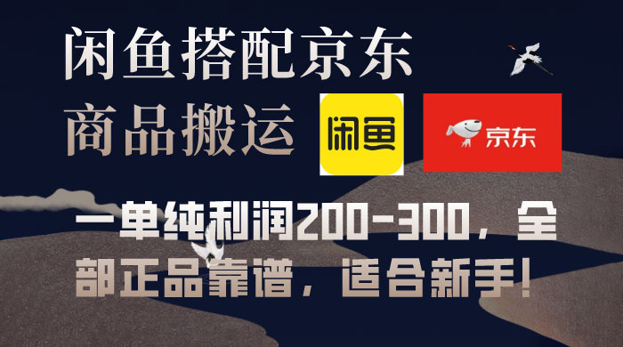 闲鱼搭配京东备份库搬运，一单纯利润 200-300，全部正品靠谱，适合新手！ - 项目资源网 - 项目资源网