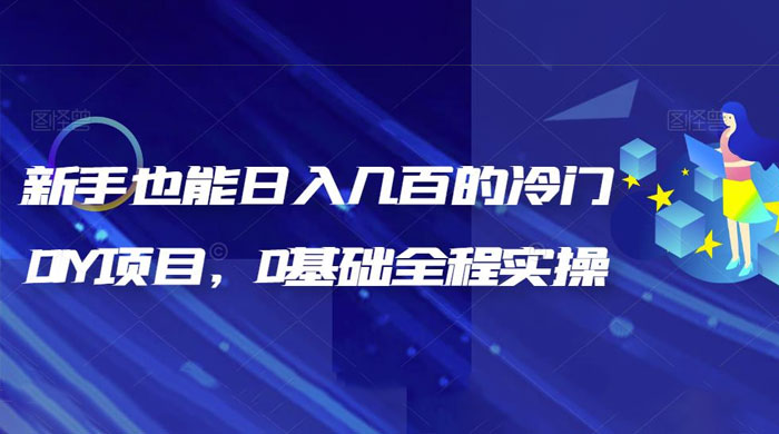 揭秘：新手也能日入几百的冷门 DIY 项目，0 基础全程实操 - 项目资源网 - 项目资源网