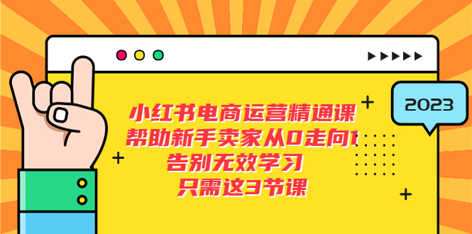 小红书电商·运营精通课：帮助新手卖家从 0 走向 1 ，告别无效学习「 7 节视频课」 - 项目资源网 - 项目资源网