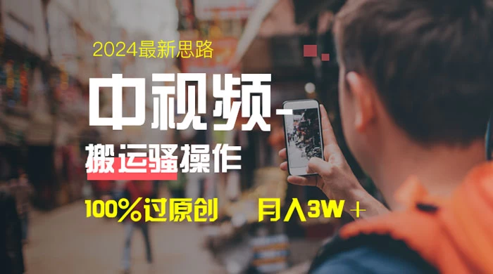 中视频新思路，双重去重 100% 过原创，一键分发多平台变现，简单无脑，日入 1000+ - 项目资源网 - 项目资源网