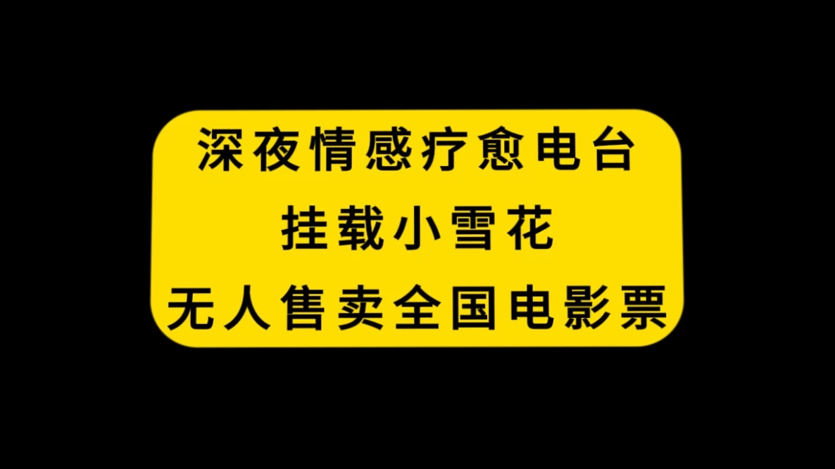 深夜情感疗愈电台，挂载小雪花，无人售卖全国电影票 - 项目资源网 - 项目资源网